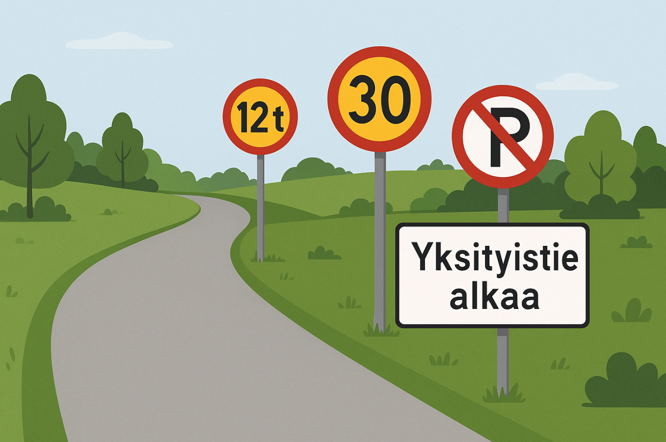 Tiekunta liikennemerkki – mitä yksityistien tiekunta saa ja voi merkitä